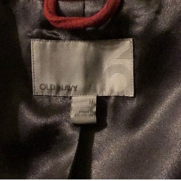 Old Navy Vibrant Red Double-Breasted Bomber Jacket - Picture 6 of 6